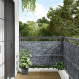 VidaXL Paravan de grădină cu aspect de piatră, gri, 600x75 cm PVC