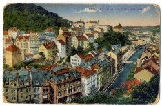 AD 909 C. P. VECHE - KALSBAD - CEHIA - CEHOSLOVACIA -CIRCULATA 1921 LA BUCURESTI