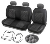Set Huse Scaune Auto Van 3 Locuri Negre: Citroen Jumper, Fiat Ducato, Ford Transit, Mercedes Sprinter, VW Transporter, etc.