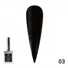 Top Coat cu shimmer Galaxy pentru unghii, fara strat de dispersie, 15ml, 03