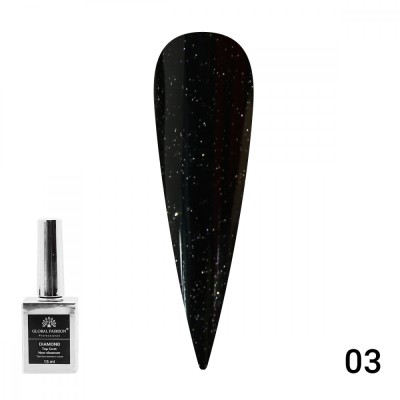 Top Coat cu shimmer Galaxy pentru unghii, fara strat de dispersie, 15ml, 03 foto