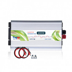 Invertor 6000W 12V – 220 V auto si panouri solare SINUS PUR, unda pura rulota, casa, cabana