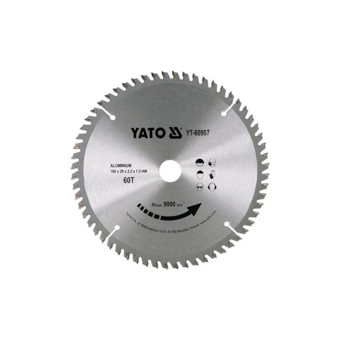 Disc circular lemn 180 x 20 x 2.2 mm 60 dinti Yato YT-60907