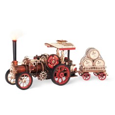 Puzzle 3D Motor cu Aburi, 469 piese, lemn, Rokr