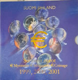 Suomi Finlanda - Set euro finlandezi din anii 1999, 2000, 2001 UNC, Europa