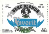 NI460 Etichetă bere blondă Favorit, Malbera SA Constanța, &icirc;nceputul anilor 1990