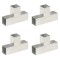 vidaXL Conectori de grindă, formă T, 4 buc, 81x81 mm, metal galvanizat