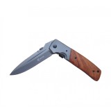 Briceag tactic de vanatoare XL Foxter, 28 cm, lama otel, sistem blocare Liner Lock, maner din lemn si otel