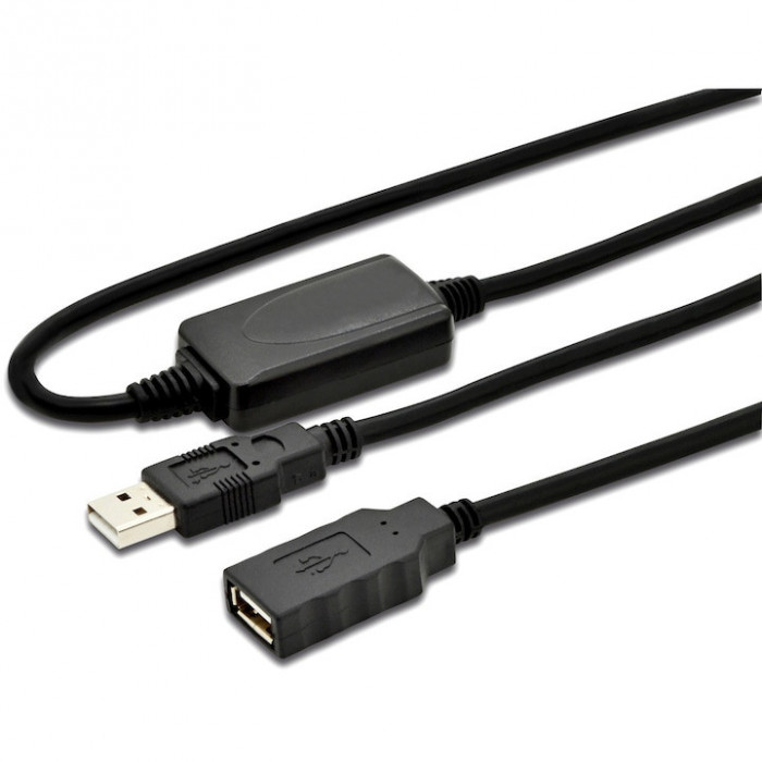 Cablu prelungitor activ USB 2.0 T-M, 20 m, Digitus