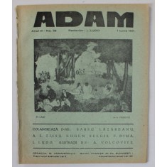 ADAM , REVISTA , redactor I. LUDO , NR. 38 , 1931
