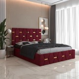 Pat Tapitat Bia Visiniu Catifea Premium Scrie-ne pentru detalii