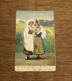 Carte poștală Suedeză.Costume Tradiționale, Circulata, Suedia, Printata