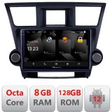 Navigatie Toyota Highlander 2007-2013 Android 12 QLED 2K 8GB RAM 128GB