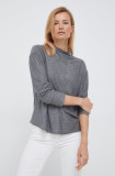 Cumpara ieftin Emporio Armani pulover femei, culoarea gri, light, cu turtleneck