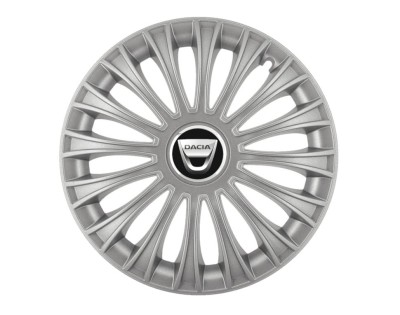 Set 4 capace roti pentru Dacia, model Dino Gray, R15 foto