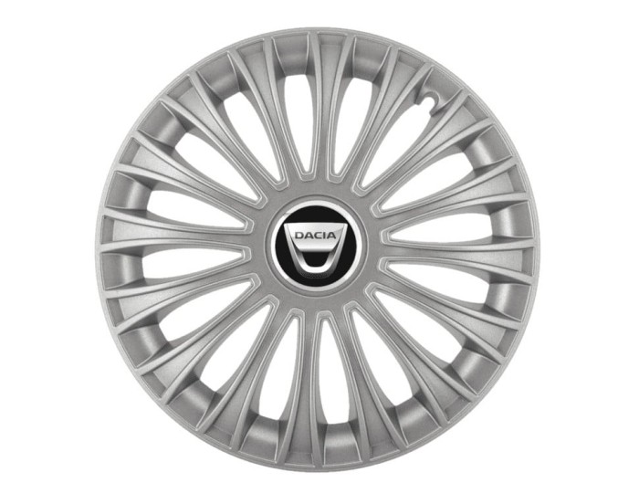 Set 4 capace roti pentru Dacia, model Dino Gray, R15