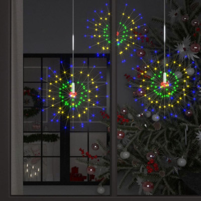 vidaXL Lămpi cu artificii de Crăciun 10 buc. 1400 LED multicolor 20 cm foto