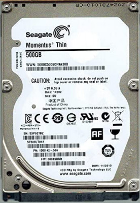 hard disk hdd Seagate Thin ST500LT012 500GB 5400 RPM 16MB SATA 6.0Gb/s 2.5 slim foto
