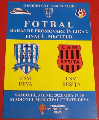 Program meci fotbal CSM DEVA - CSM RESITA (03.06.2023) foto