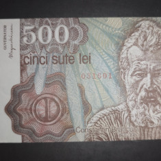 SD0185 Romania 500 lei 1991 aprilie UNC