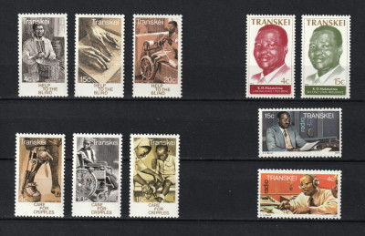 Lot timbre Africa de Sud, Transkei, 1980-81 | 4 serii complete - Societate | MNH foto