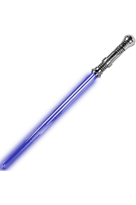 Sabie laser cu sunet și lumini, LED albastru, m&acirc;ner argintiu, 70 cm