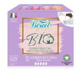 Absorbante de noapte din bumbac bio, hipoalergenic, compostabil (10 buc) - VIVICOT BIO