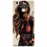 Husa silicon pentru Huawei P9 Plus, Tattoed Girl