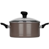 CRATITA NON STICK CU CAPAC DE STICLA 24CM FLOW FEST