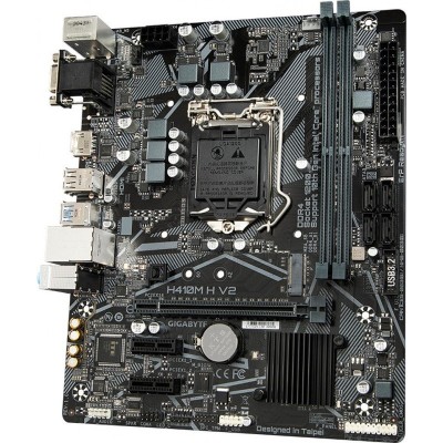Placa de baza GIGABYTE H410M H V2, LGA 1200, MATX, DDR4, noua foto