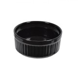 Bol Sos Porțelan, Model Reliefat, Culoare Negru, Diametru 7x3cm, Capacitate 60ml