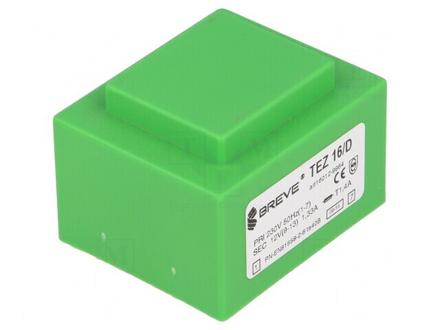 Transformator &icirc;ncapsulat 16VA 230VAC 12V PCB