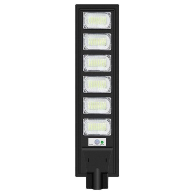 Lampa solara stradala eMazing, cu telecomanda, senzor de miscare si lumina, suport prindere, 288 LED-uri, IP65, ABS, 15AH, 300W, temperatura culoare 6 foto