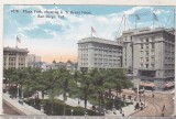 bnk cp USA - San Diego - Plaza Park and US Grant Hotel - necirculata