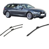 Cumpara ieftin Set 3 stergatoare BMW Seria 3 Touring (F31) din 2012-2019, pentru parbriz si luneta fata si spate auto, Bosch Aerotwin-Aerotwin Multi, din cauciuc sil