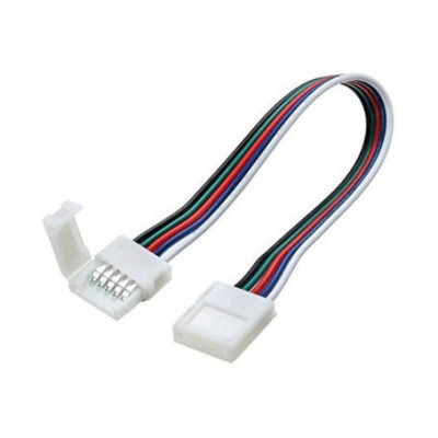 12mm 5 Pin RGBW RGBWW LED Click to Click 15cm Sarma cablu conector foto