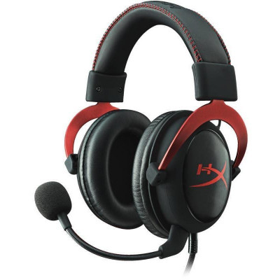 Casti cu microfon Kingston gaming, HyperX Cloud II Gaming Red, Full size, 15-25000Hz, 60 ohm, cablu 3m, culoare rosu, Jack 3.5 mm foto