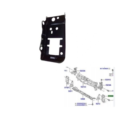 Suport Trager, panou central fata MAZDA 2 Hybrid, 01.2022-; TOYOTA YARIS (XP210), 02.2020-, partea stanga, metal, foto