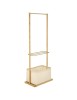 Stender pentru umerase cu spatiu depozitare HM WU31, lemn, metal cromat, natur