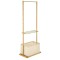 Stender pentru umerase cu spatiu depozitare HM WU31, lemn, metal cromat, natur