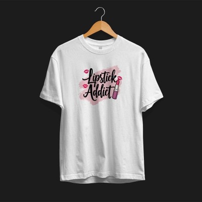 Tricou personalizat Lipstick Addict - S foto