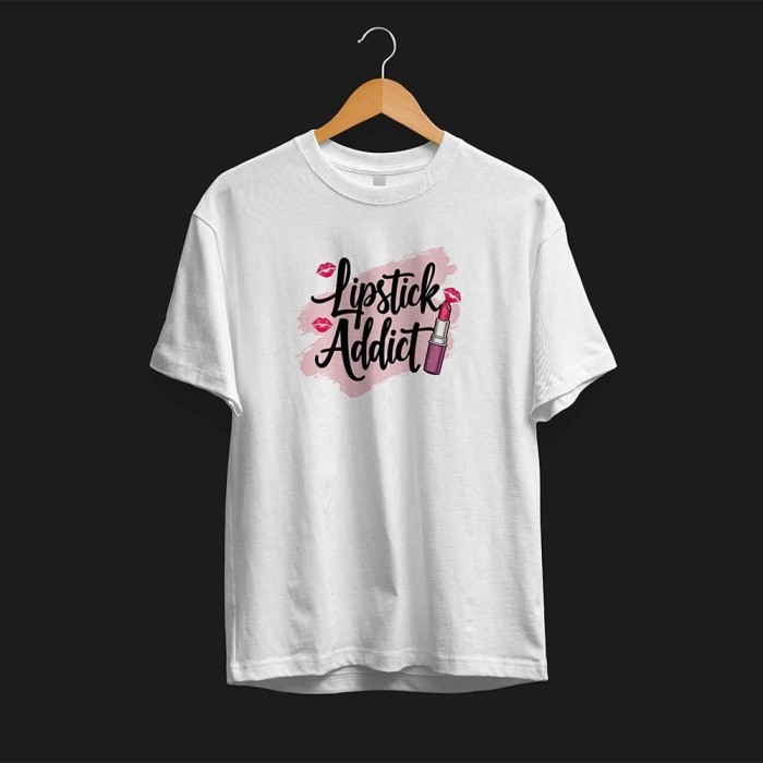 Tricou personalizat Lipstick Addict - S