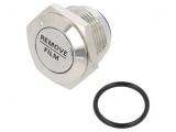 Comutator anti-vandalism SPST-NO 2A/48VDC IP65 &Oslash;16mm