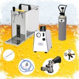 Set complet, dozator bere PYGMY 25, 1 linie uscată cu răcire, 35 litri/h, Green Line, Cuplă butoi bere: Type D