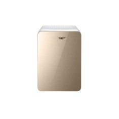 Mini frigider portabil pentru cosmetice eMazing, cu dublă funcție de &icirc;ncălzire și răcire, capacitate de 8L, dimensiuni 19x28x26 cm, culoare auriu