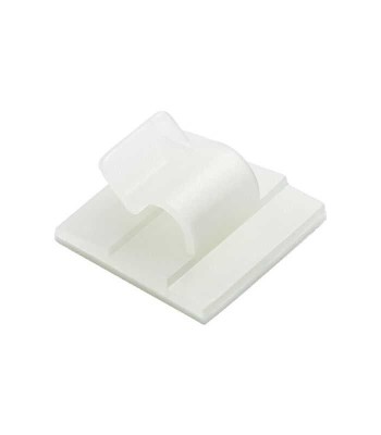 Set suporti cu adeziv cabluri mici 19x10mm alb 100buc GAN.2MT.401 SapiSelco Italy foto