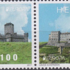 ELVETIA 2017 EUROPA CEPT - CASTELE Serie 2 timbre MNH**