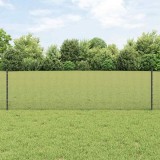 Cumpara ieftin Gard din Fier Sudat cu 5 Posturi U Gri 0.6x10 m Oțel