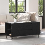vidaXL Masă de cafea Stejar Negru 102 x 44,5 x 50 cm Lemn compozit 882689