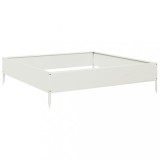 Cumpara ieftin Strat inaltat de gradina, alb, 100x100x26 cm, otel